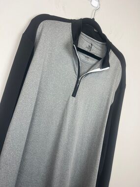 Johnnie-O Prep Performance Quarter Zip Pullover Golf Stretch Lightweight Gray XL
